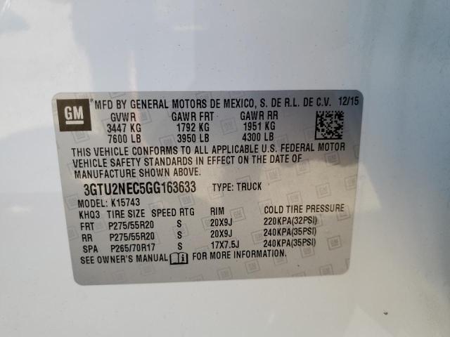 3GTU2NEC5GG163633 GMC Sierra K1500 Slt