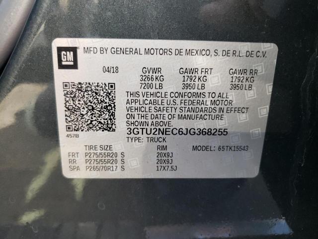 3GTU2NEC6JG368255 GMC Sierra K1500 Slt