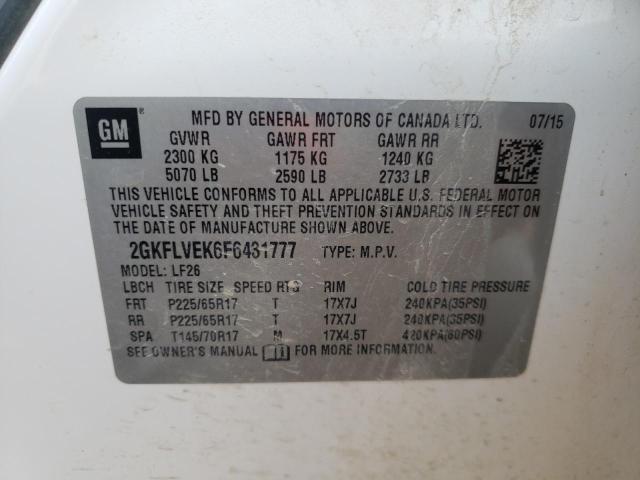2GKFLVEK6F6431777 GMC Terrain Sle