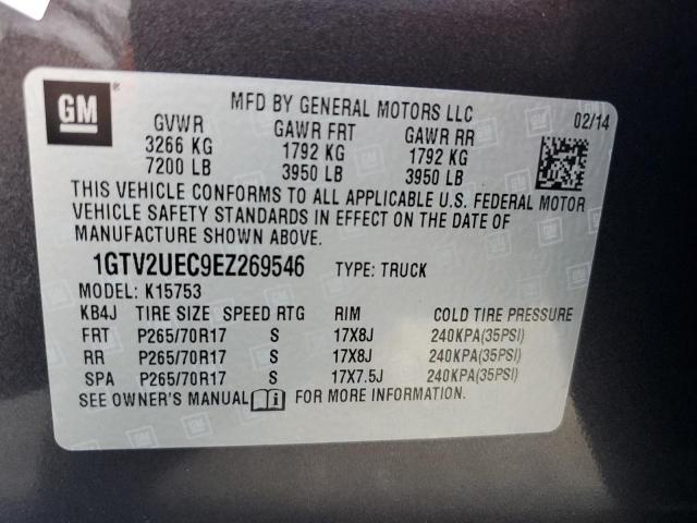 1GTV2UEC9EZ269546 GMC Sierra K1500 Sle