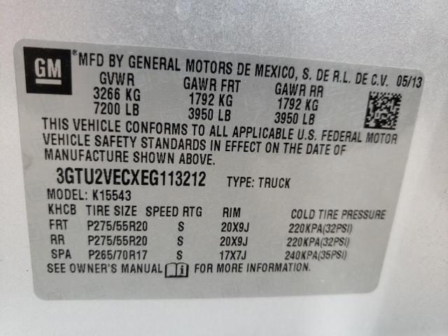 3GTU2VECXEG113212 GMC Sierra K1500 Slt