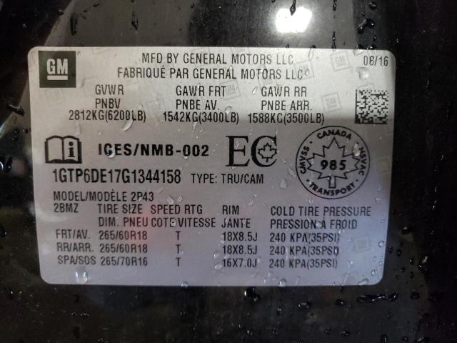 1GTP6DE17G1344158 GMC CANYON SLT