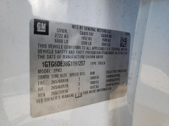 1GTG6DE38G1191257 GMC CANYON SLT