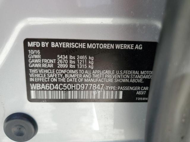 WBA6D4C50HD977847 BMW 650 I Gran Coupe