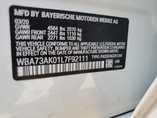 WBA73AK01L7F92111 BMW 228XI