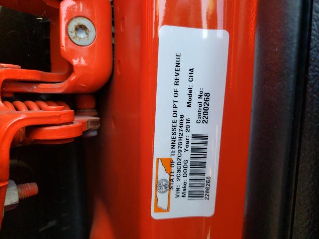 2C3CDZC97GH274886 Dodge Challenger Srt Hellcat