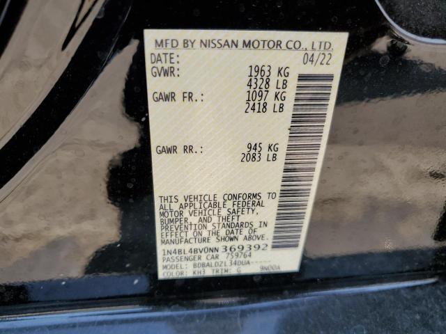 1N4BL4BV0NN369392 Nissan ALTIMA S