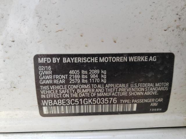 WBA8E3C51GK503576 BMW 328 Xi Sulev