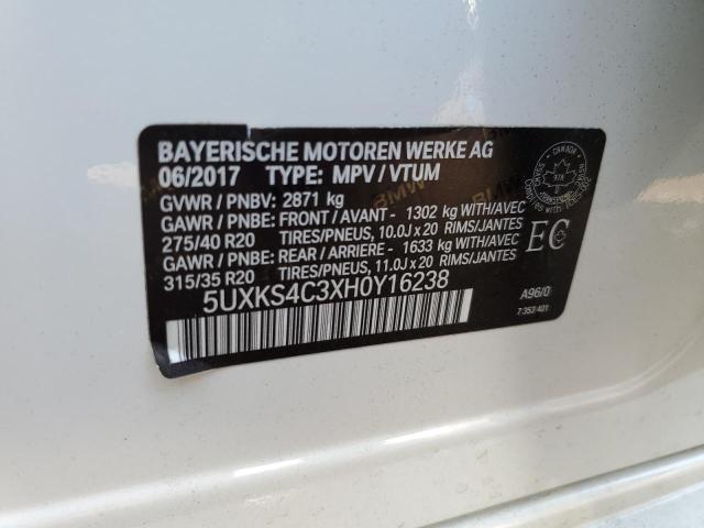 5UXKS4C3XH0Y16238 BMW X5 Xdrive35d