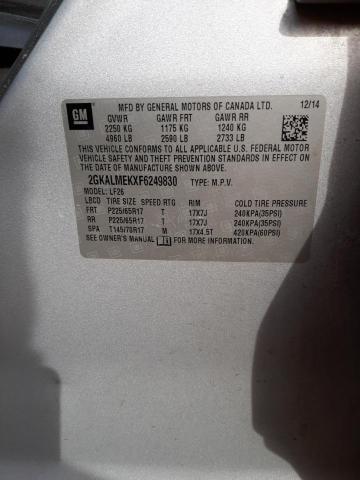 2GKALMEKXF6249830 GMC Terrain Sle