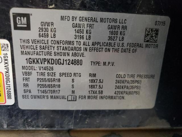 1GKKVPKD0GJ124880 GMC ACADIA SLE