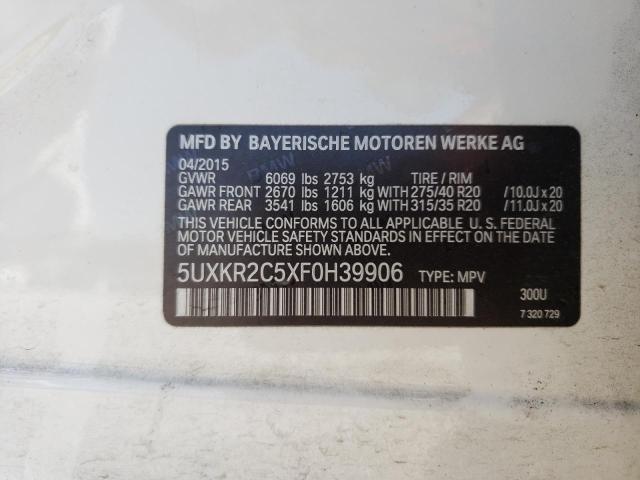 5UXKR2C5XF0H39906 BMW X5 Sdrive35i