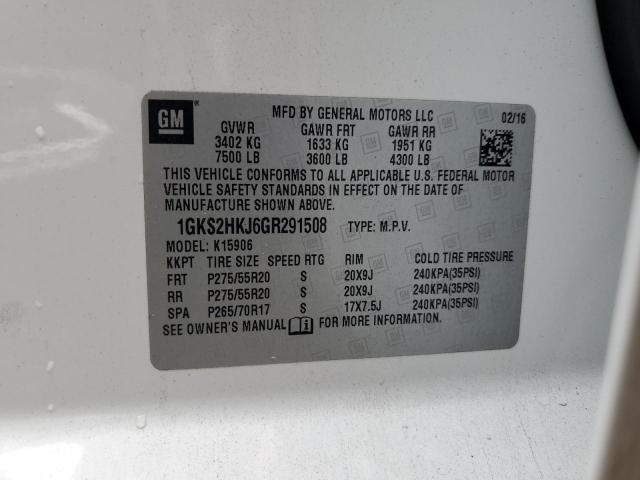 1GKS2HKJ6GR291508 GMC YUKON XL DENALI