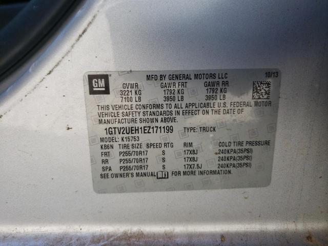 1GTV2UEH1EZ171199 GMC Sierra K1500 Sle