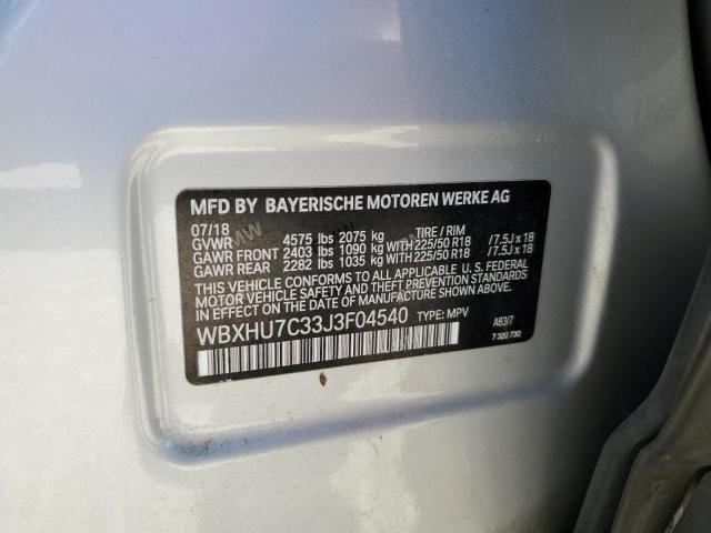 WBXHU7C33J3F04540 BMW X1 Sdrive28i