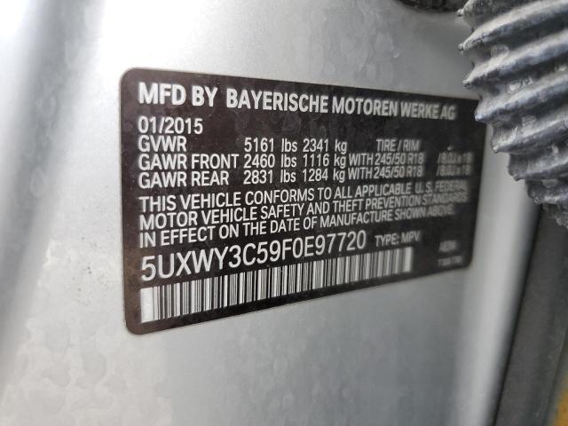 5UXWY3C59F0E97720 BMW X3 Xdrive28d