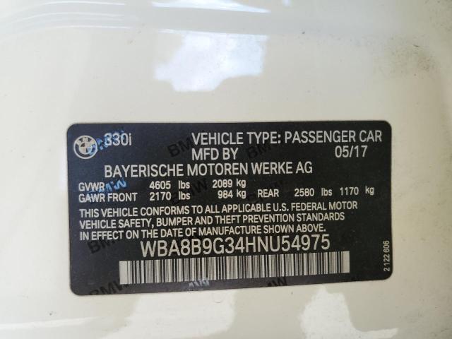WBA8B9G34HNU54975 BMW 330 I