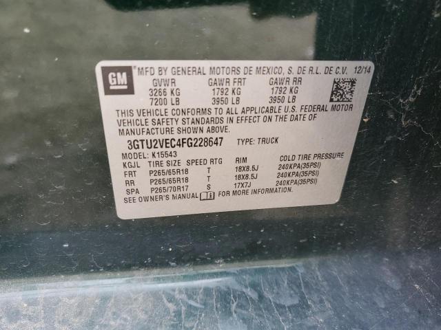 3GTU2VEC4FG228647 GMC Sierra K1500 Slt