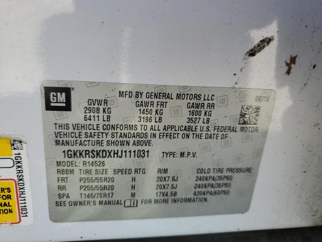 1GKKRSKDXHJ111031 GMC Acadia Limited Slt-2