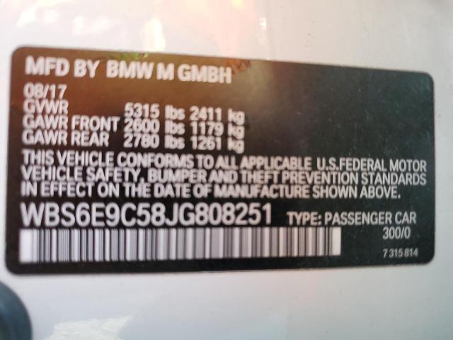 WBS6E9C58JG808251 BMW M6 Gran Coupe