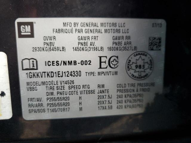 1GKKVTKD1EJ124330 GMC Acadia Denali