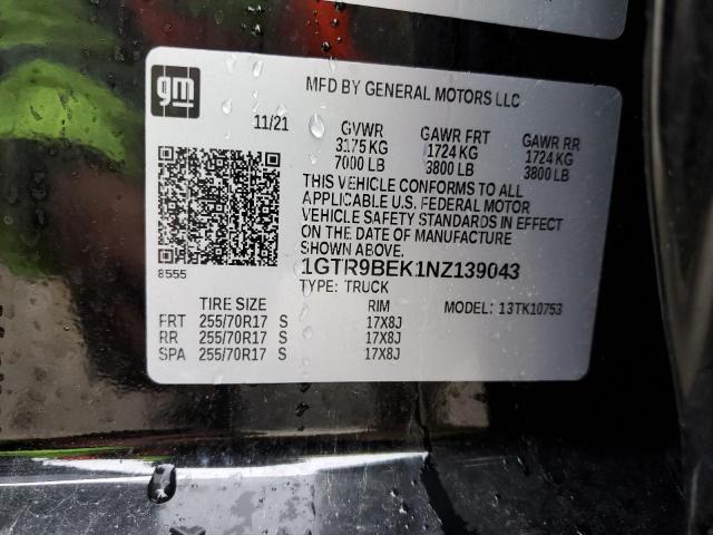 1GTR9BEK1NZ139043 GMC Sierra Limited K1500 Sle