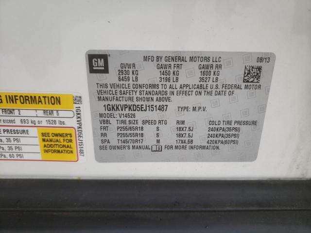 1GKKVPKD5EJ151487 GMC ACADIA SLE