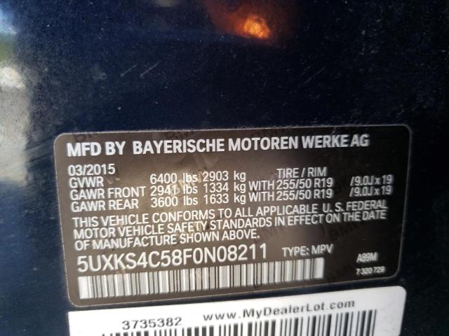 5UXKS4C58F0N08211 BMW X5 Xdrive35d