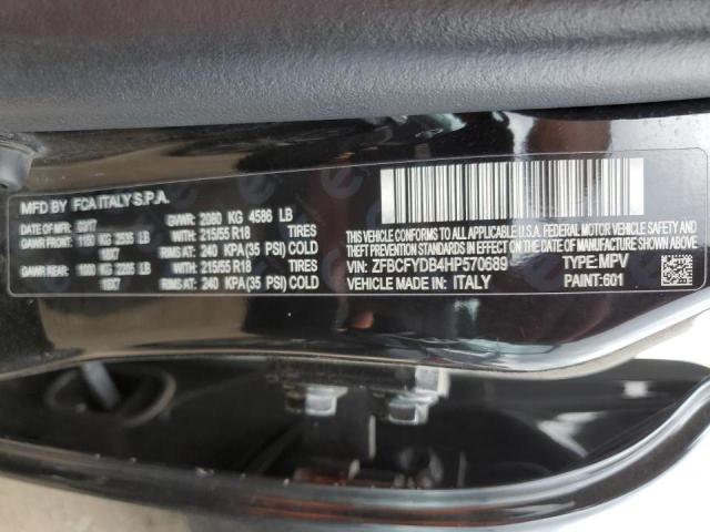 ZFBCFYDB4HP570689 Fiat 500x Lounge