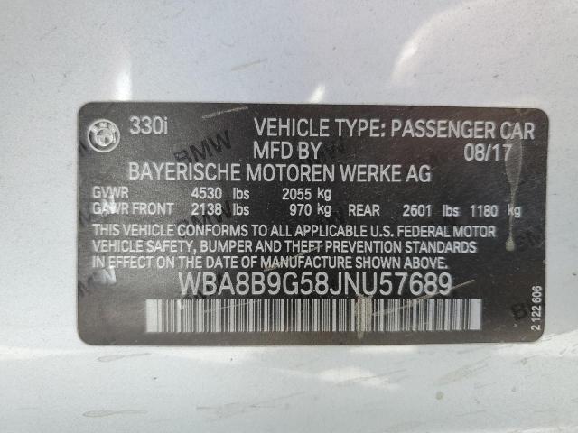 WBA8B9G58JNU57689 BMW 330 I