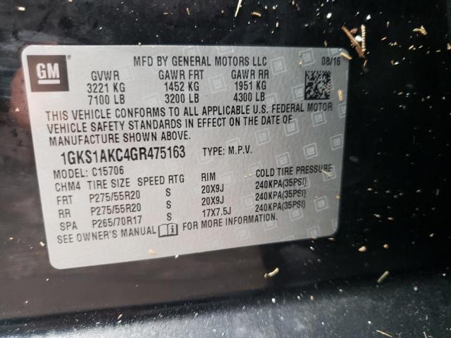 1GKS1AKC4GR475163 GMC YUKON SLE