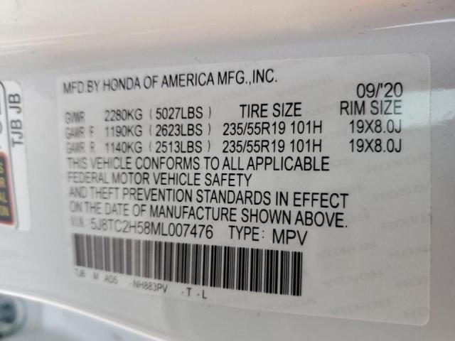 5J8TC2H58ML007476 Acura Rdx Technology