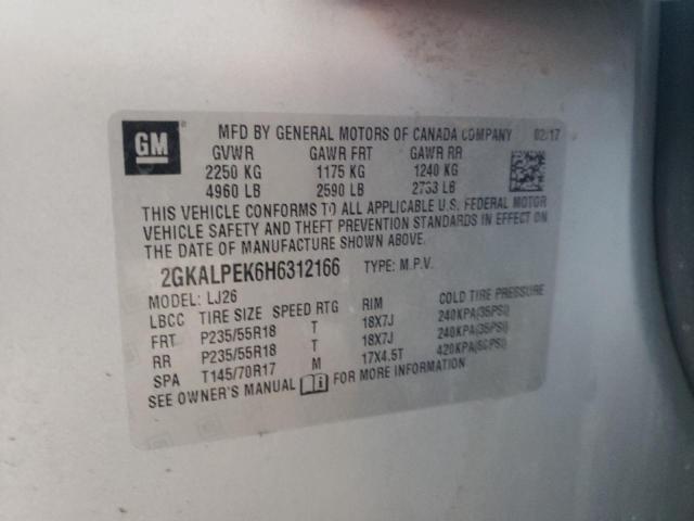 2GKALPEK6H6312166 GMC Terrain Slt