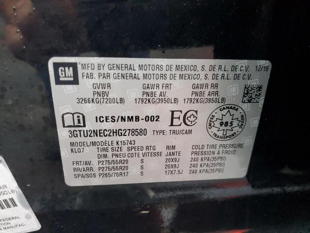 3GTU2NEC2HG278580 GMC Sierra K1500 Slt