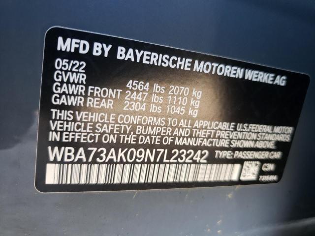 WBA73AK09N7L23242 BMW 228XI