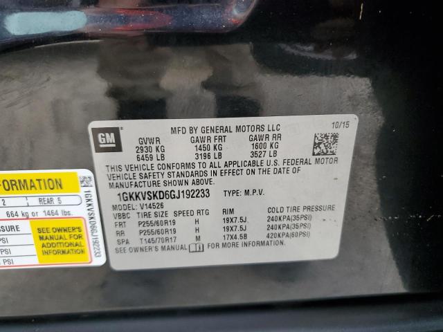 1GKKVSKD6GJ192233 GMC Acadia Slt-2