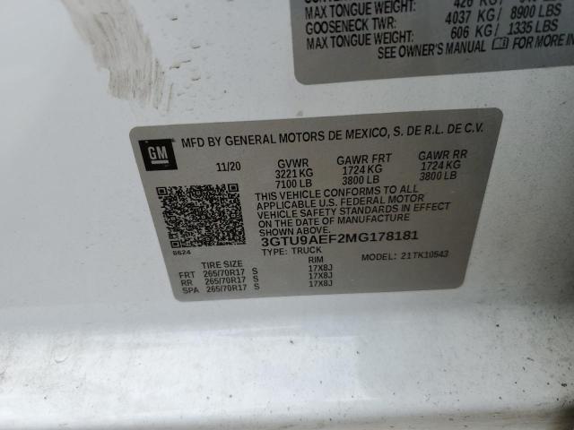 3GTU9AEF2MG178181 GMC Sierra K1500