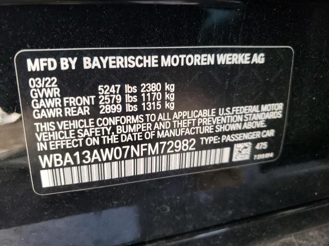WBA13AW07NFM72982 BMW M440xi Gran Coupe