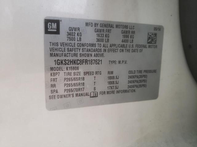 1GKS2HKC8FR187621 GMC Yukon Xl K1500 Slt