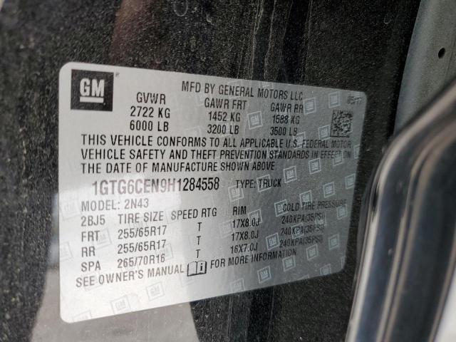1GTG6CEN9H1284558 GMC CANYON SLE