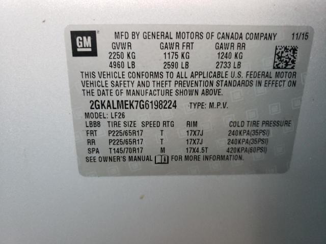 2GKALMEK7G6198224 GMC Terrain Sle