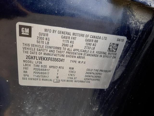 2GKFLVEKXF6356341 GMC Terrain Sle