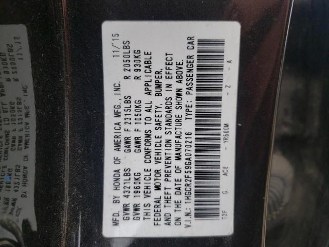 1HGCR2F59GA070216 Honda Accord Sport