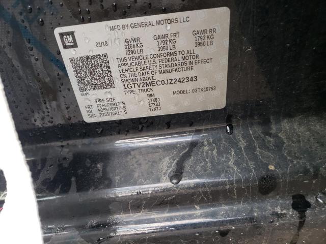 1GTV2MEC0JZ242343 GMC Sierra K1500 Sle