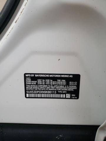 5UX53DP0XN9K86113 BMW X3 Xdrive30i
