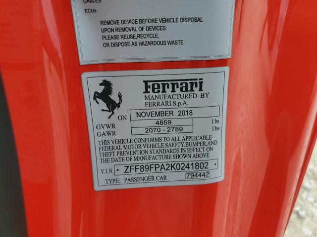 ZFF89FPA2K0241802 Ferrari Portofino
