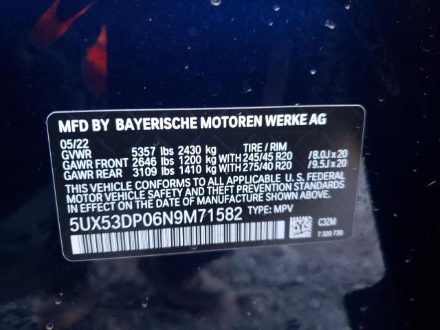 5UX53DP06N9M71582 BMW X3 Xdrive30i