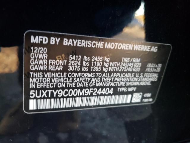5UXTY9C00M9F24404 BMW X3 Xdrivem40i