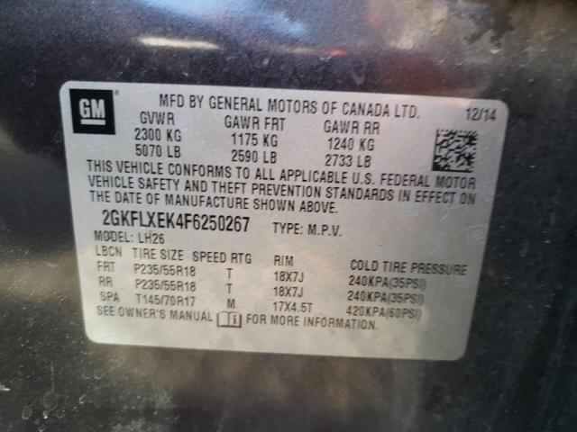 2GKFLXEK4F6250267 GMC Terrain Slt