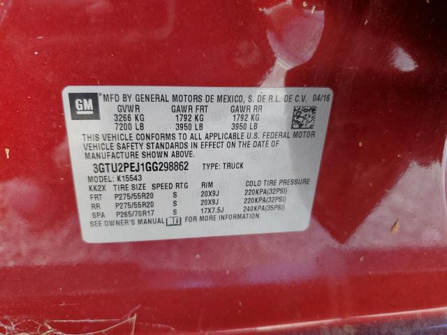 3GTU2PEJ1GG298862 GMC Sierra K1500 Denali